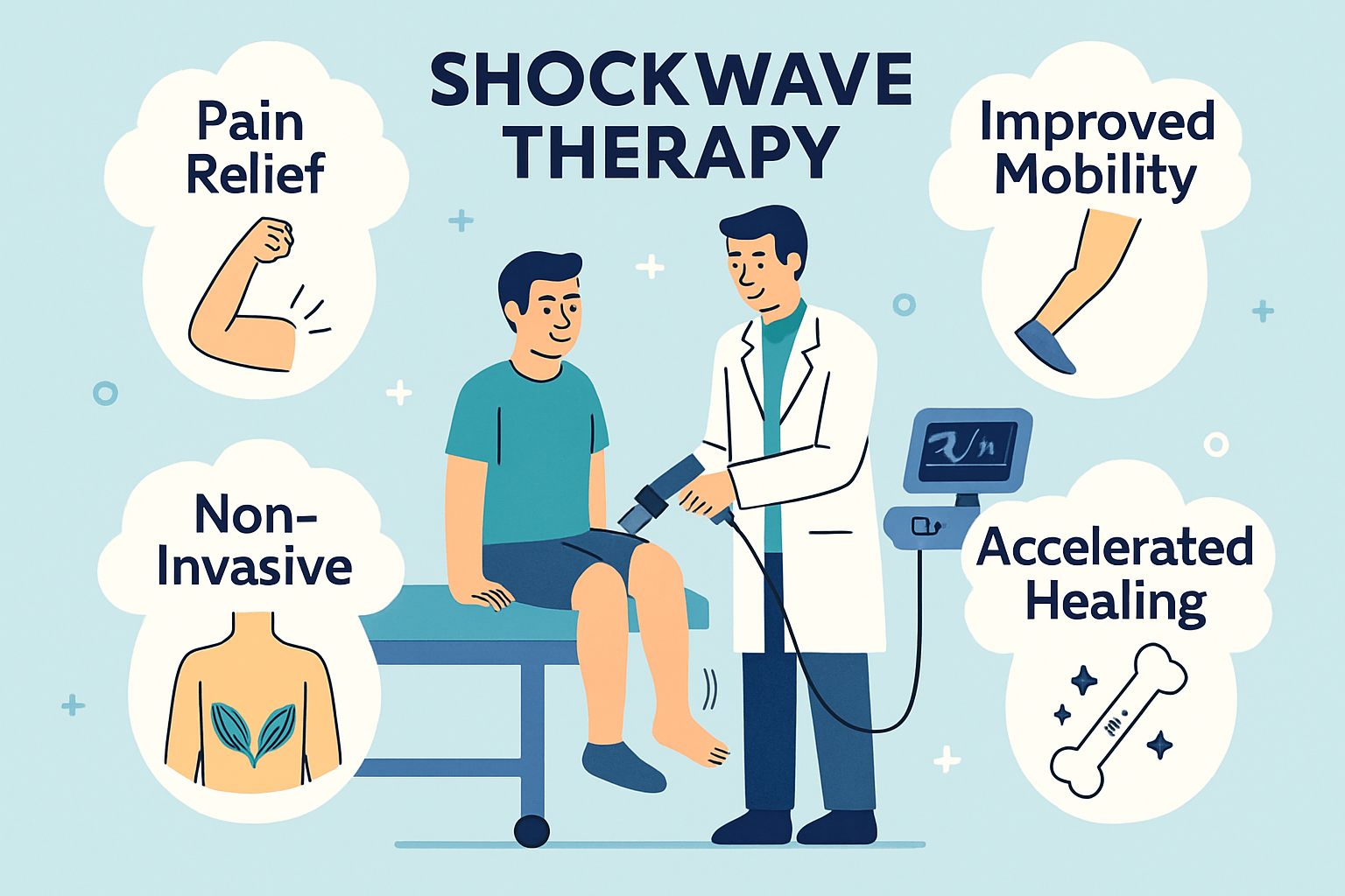 découvrez comment la thérapie par ondes de choc peut soulager la douleur, stimuler la récupération et améliorer votre mobilité. séances rapides, non invasives.