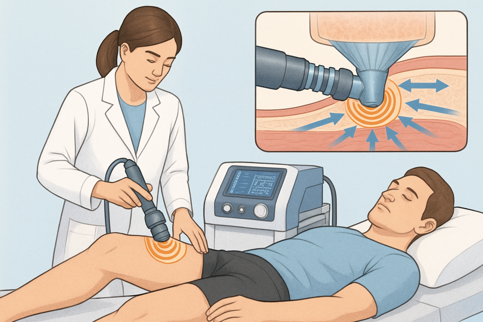 découvrez comment fonctionne la thérapie par ondes de choc : mécanismes, indications, bénéfices et limites pour soulager douleurs et tendinites.