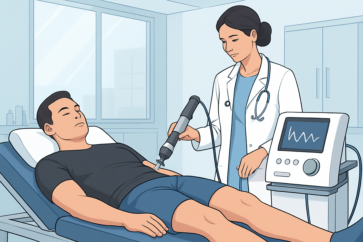 réveillez le potentiel de guérison de votre corps grâce à la thérapie par ondes de choc : non invasive, elle soulage la douleur et accélère la récupération.