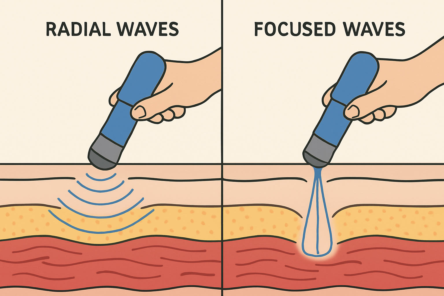 thérapie par ondes de choc non invasive qui favorise la régénération tissulaire, peut soulager la douleur et accélérer la récupération.
